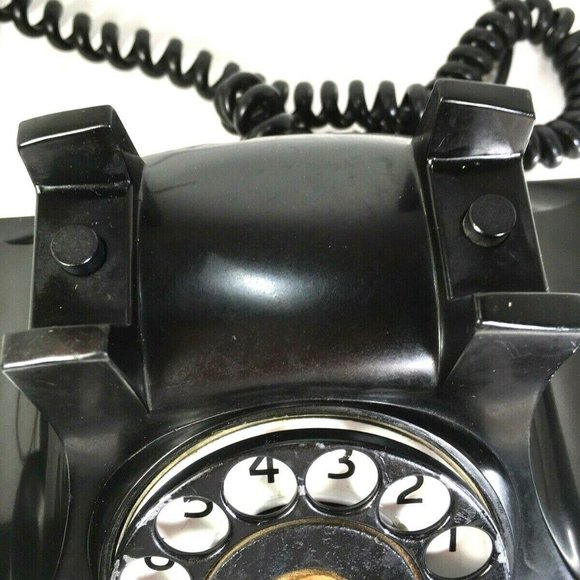 Vtg Black Rotary Desk Phone The North Electric MFG Co-Plug NOT Modern Connection - Picture 5 of 12
